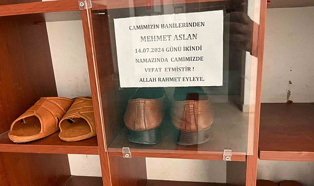 Namaz kılarken hayatını kaybeden hayırsever vatandaşa vefa örneği