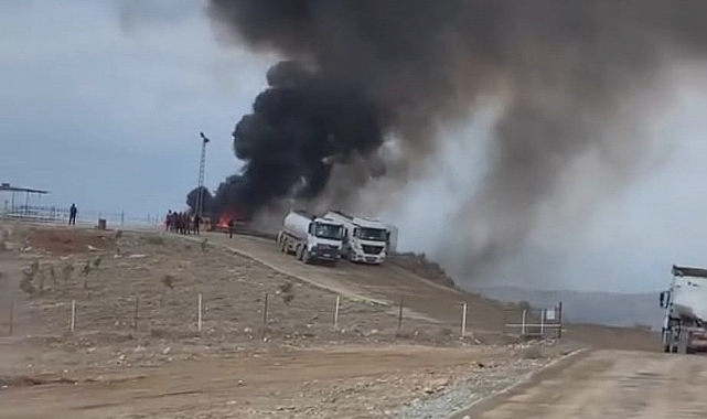 Atık petrol havuzunda yangın