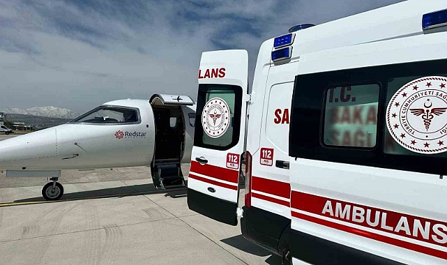 Beyin kanaması geçiren hasta ambulans uçakla Ankara’ya sevk edildi