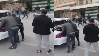 Urfa’de yol ortasındaki taşlı sopalı kavga kameraya yansıdı