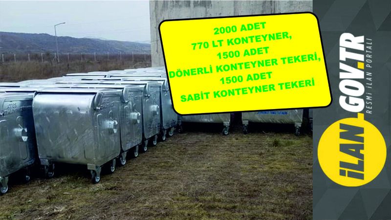 Eyyübiye Belediyesi konteyner ve konteyner tekeri satın alacak