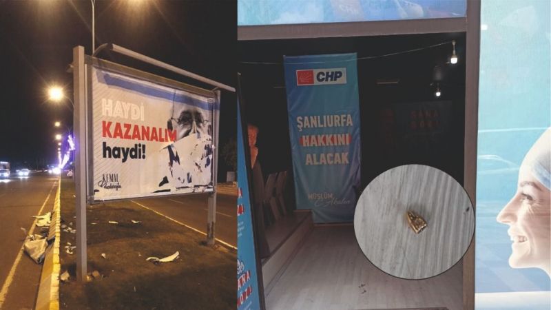 CHP seçim bürosuna mermi bırakıldı