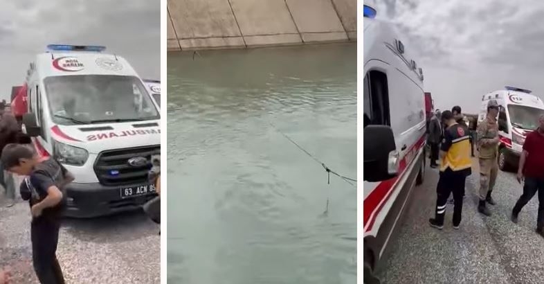 Urfa’da otomobil sulama kanalına uçtu