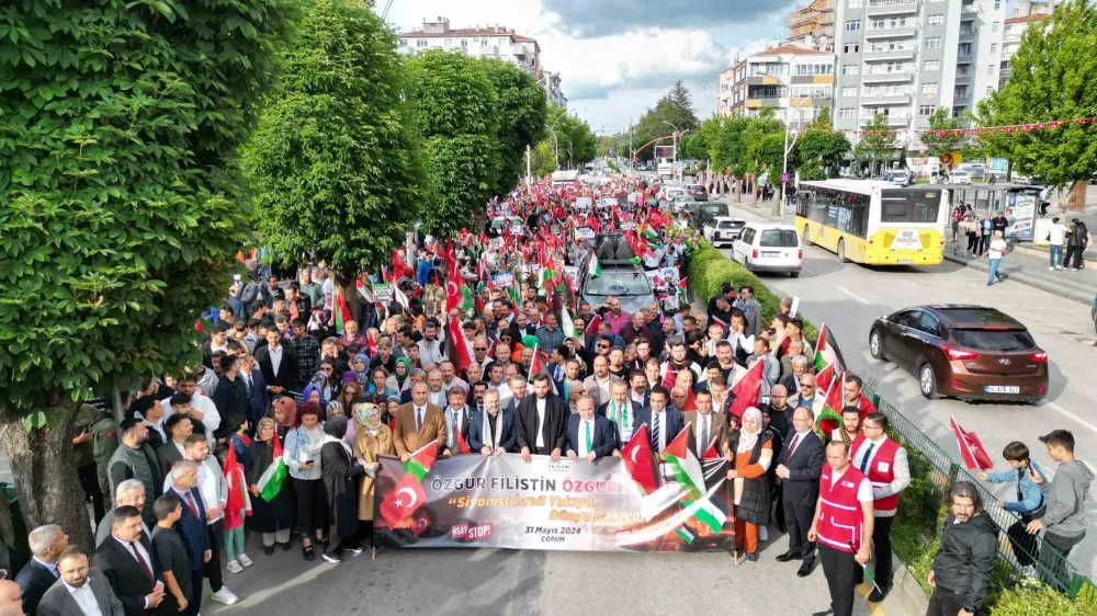 Binlerce kişi özgür Filistin için yürüdü